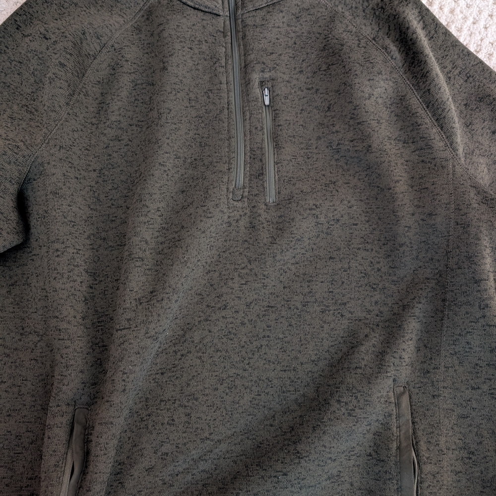 George Men's Dark Green Zip-Up Sweater
